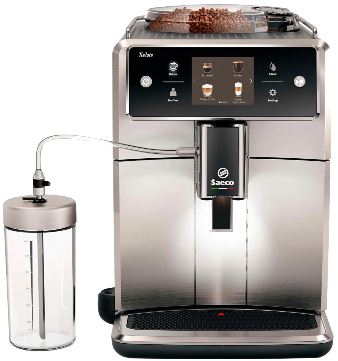 Автоматическая кофемашина Saeco "SM7685" серебристого цвета