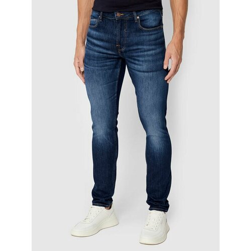 Джинсы GUESS, размер 32/30 [JEANS], синий джинсы guess полуприлегающие завышенная посадка стрейч размер 30 32 синий