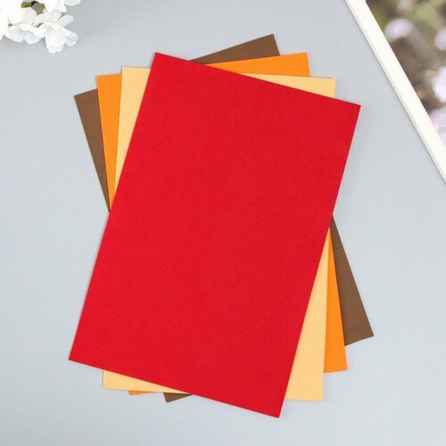 Фоамиран Астра 1 мм 20х30 см набор 4 листа цв ассорти 291₽