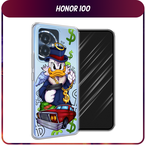 Силиконовый чехол на Honor 100 / Хонор 100 Scrooge McDuck with a Gold Chain, прозрачный силиконовый чехол на honor 9 хонор 9 scrooge mcduck with a gold chain прозрачный