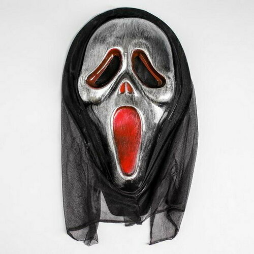 Карнавальная маска Крик, цвет серебряный карнавальные маски крик и анонимус 2в1