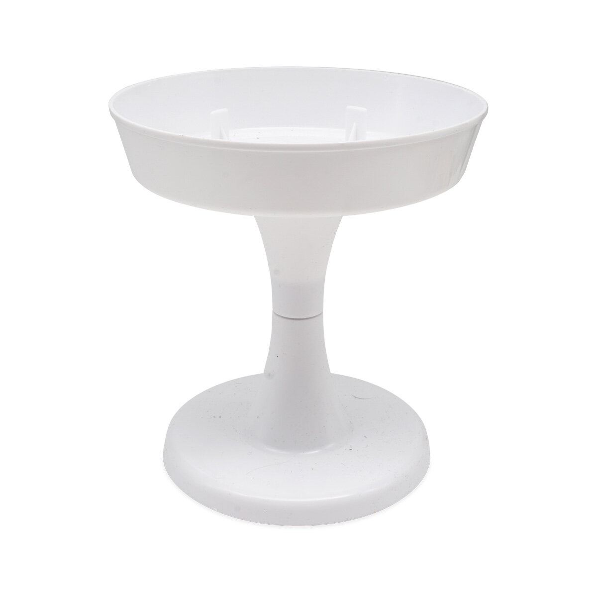 Поддон (чаша) для флористической губки, на ножке, 13*14 см, белый, Айрис