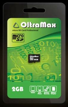 Карта памяти (OLTRAMAX MicroSD 2GB без адаптера [OM002GCSD-W/A-AD])