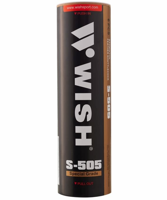 Набор воланов для бадминтона WISH S-505, перо (6 штук)