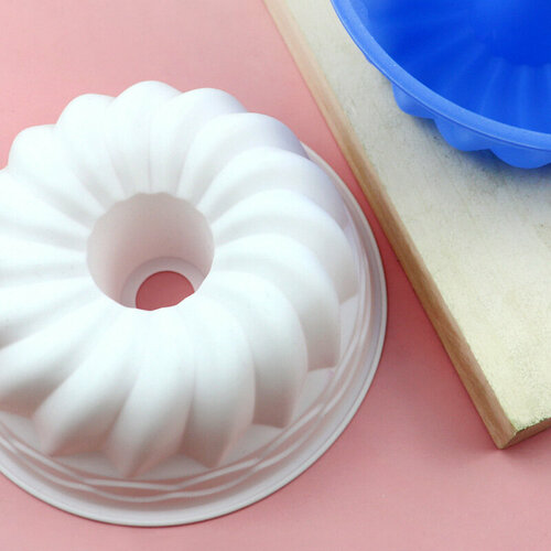 Силиконовая форма, форма для пирога, форма для запекания, форма для выпечки, силиконовая форма для выпечки, форма для кекса, силиконовый молд, форма для бисквита плешоп круглая, для хлеба, тортов, желе, 1 ячейка