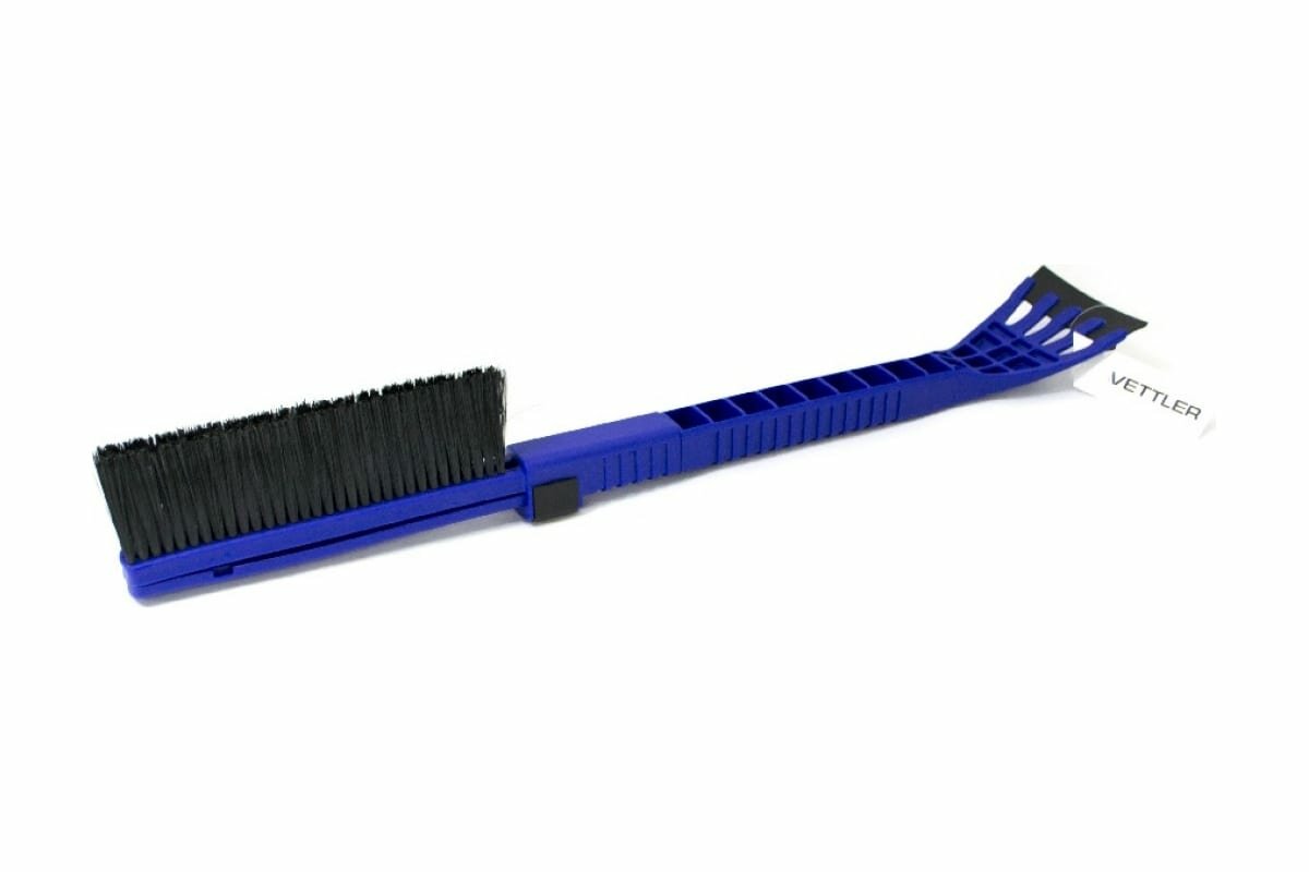 Щетка для снега со скребком Vettler VE SB-12B телескопическая мягкая ручка синий 61-80 см