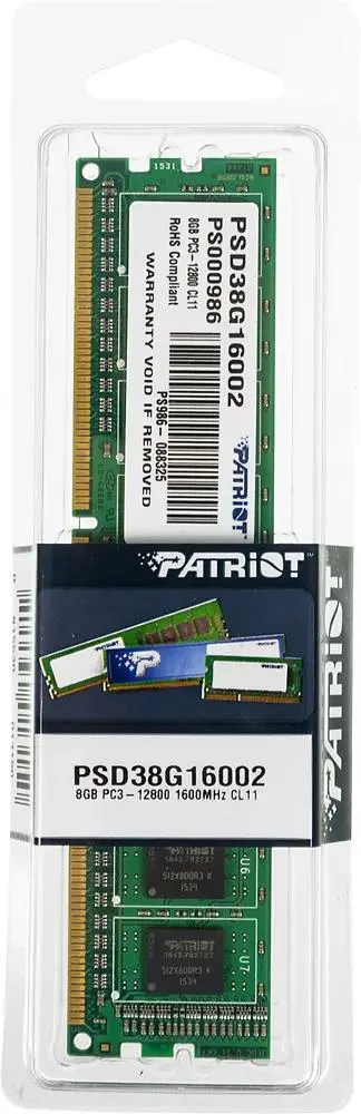 Модуль памяти Patriot Signature PSD38G16002 8GB