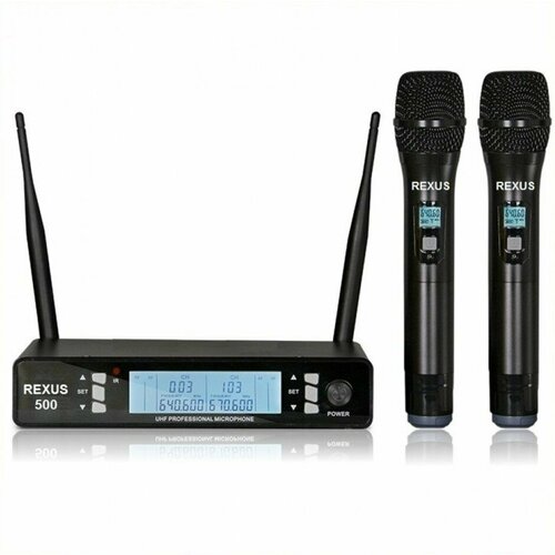 Беспроводной микрофон REXUS KM-500 HH c двумя ручными микрофонами для вокала 1249000₽