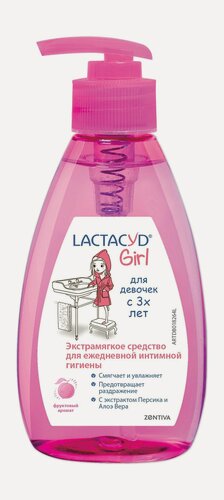 Изображение товара LACTACYD Гель для интимной гигиены гель для девочек с 3-х лет Girl, 200 мл
