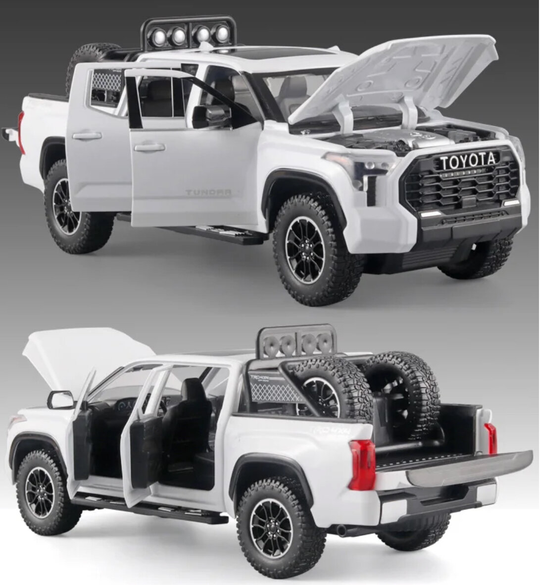 Коллекционная масштабная модель Toyota Tundra 1:24 (металл, свет, звук)