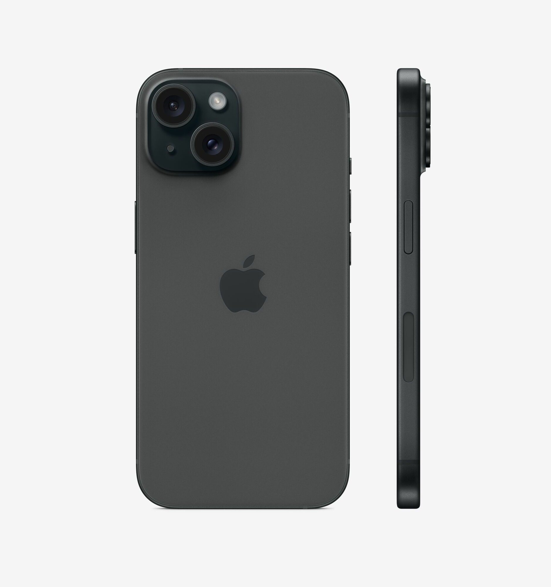Муляж iPhone 15 Plus Black / С лого яблоко / Черный