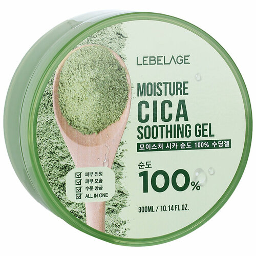 Гель для лица и тела с экстрактом центеллы азиатской Lebelage Moisture Cica Purity 100% Soothing Gel, 300 мл