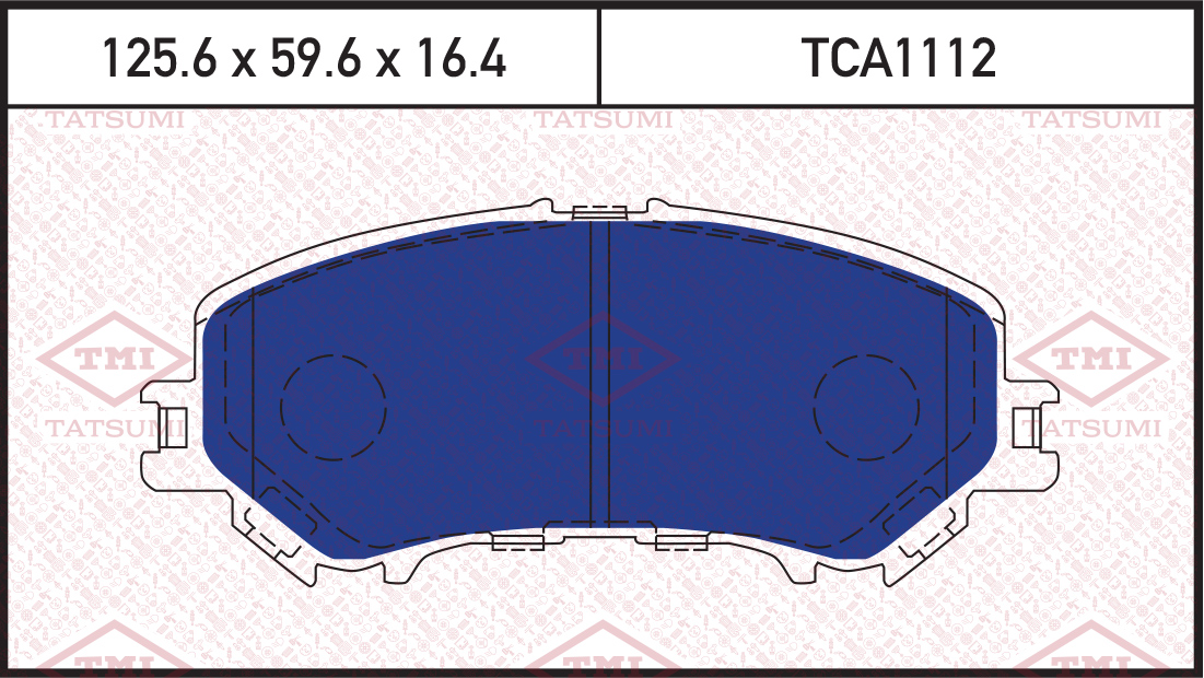 TATSUMI TCA1112 колодки тормозные дисковые передние