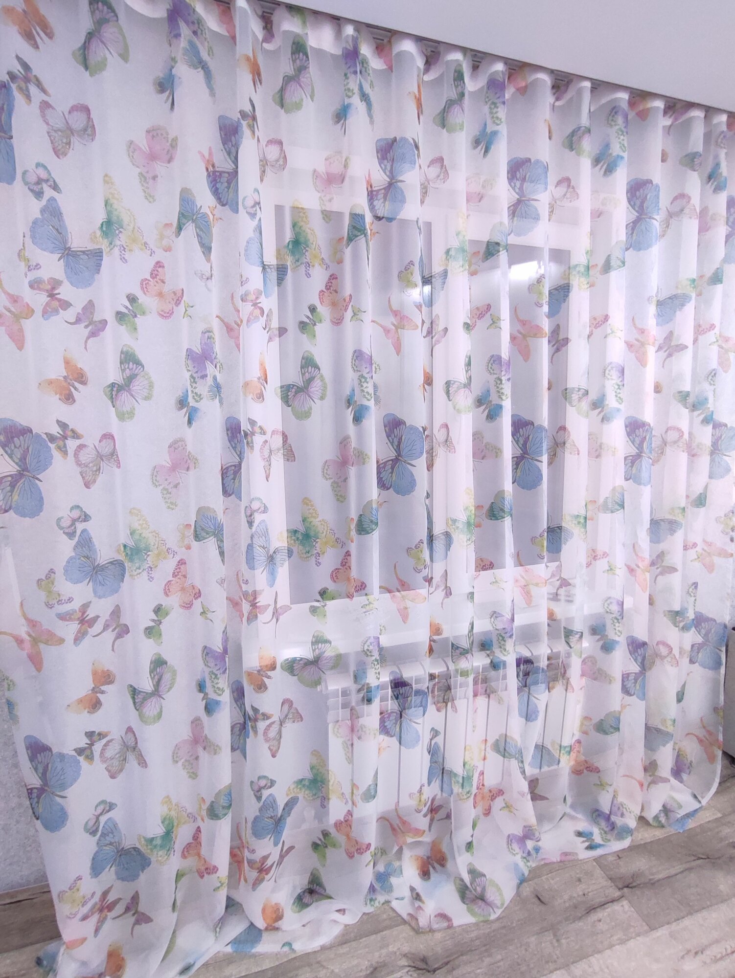 фото Тюль / вуаль /рисунок бабочки, 250*300