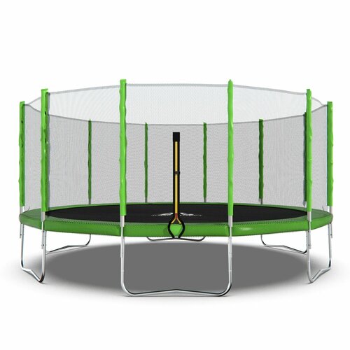 Батут DFC Trampoline Fitness с сеткой 16ft Светло-зелёный батут dfc trampoline fitness с сеткой 16ft 16ft tr b