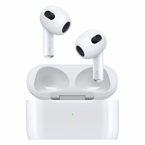 Наушники Apple AirPods 3 A2565/A2564/A2897 Lightning, Bluetooth, вкладыши, белый [mpny3zp/a]