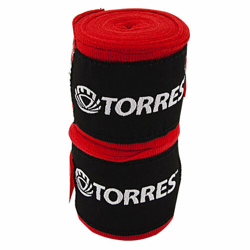 Боксерский бинт эластичный TORRES PRL62017R, 305x5.5 см, 1 пара, красный