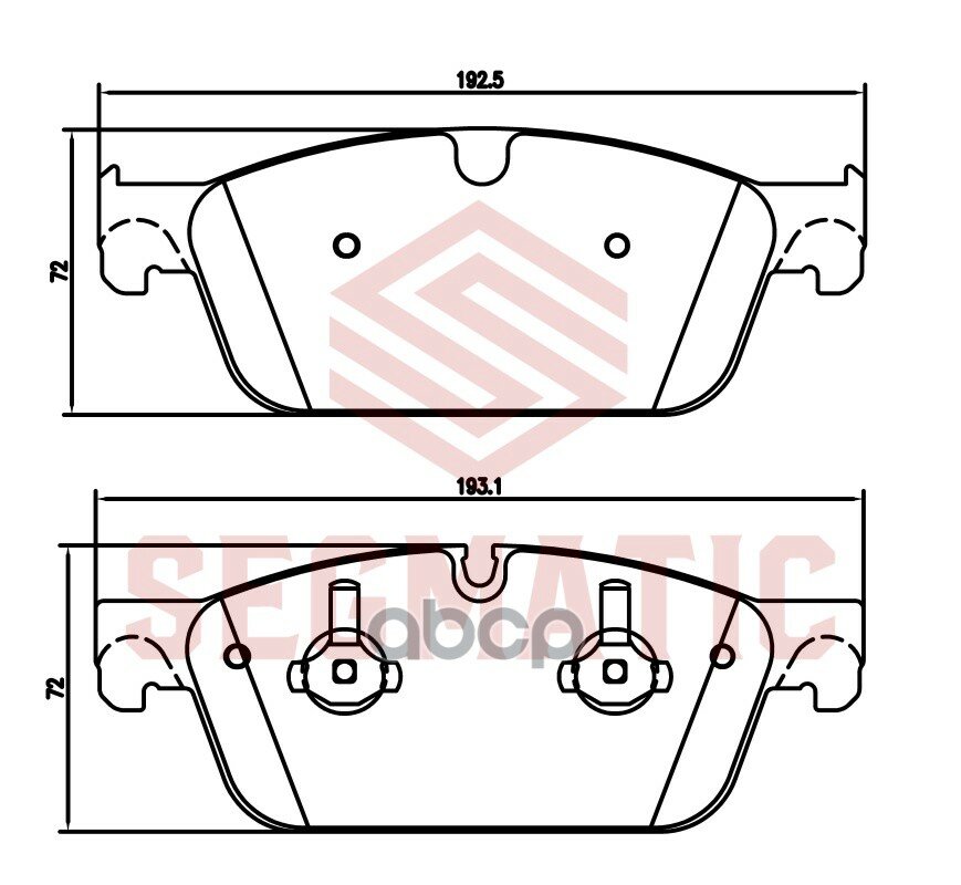 Колодка торм диск пер MERCEDES-BENZ GL II (X166) 500 4-matic [M 278.928] 435 л. с. Бензиновый 2012 - SEGMATIC арт. SGBP2787