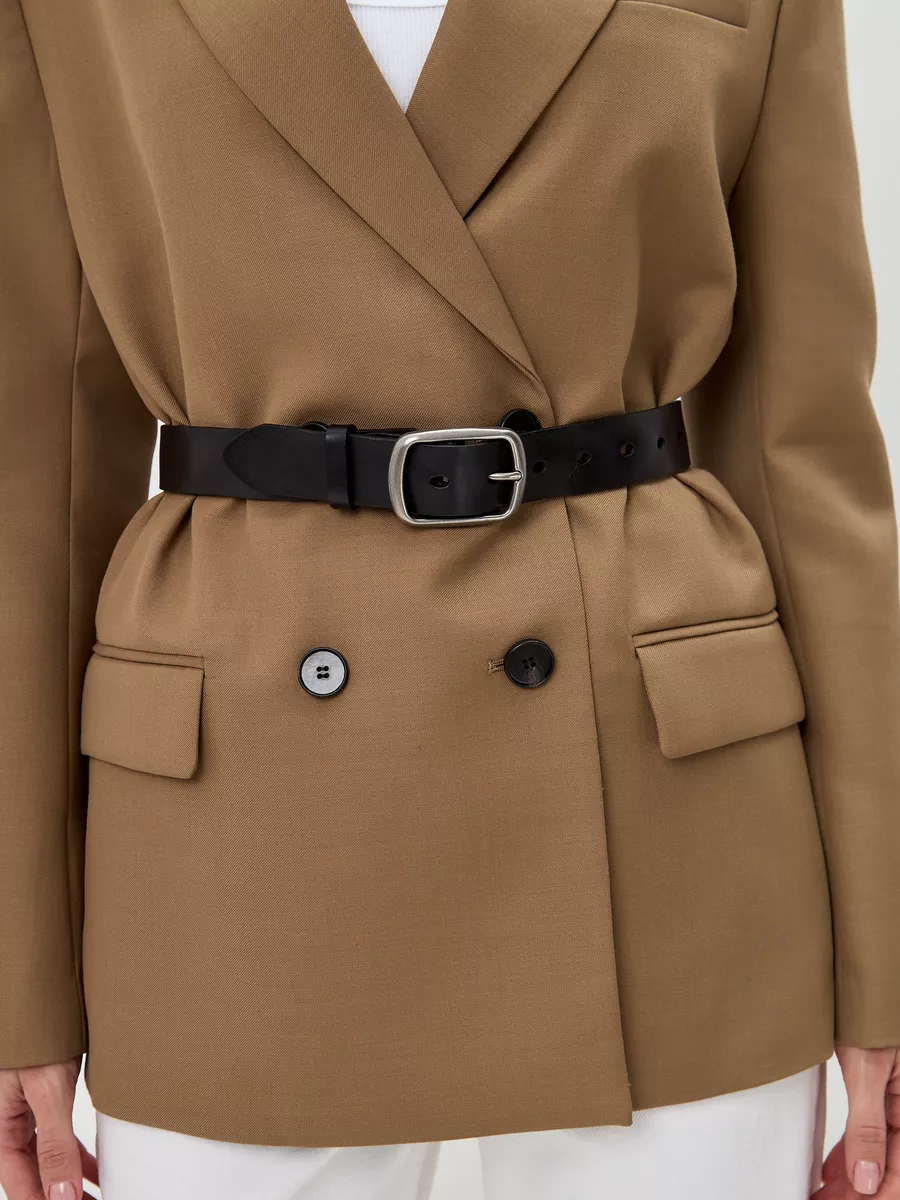 Ремень Capsa для женщин, размер 110, черный — фото 1