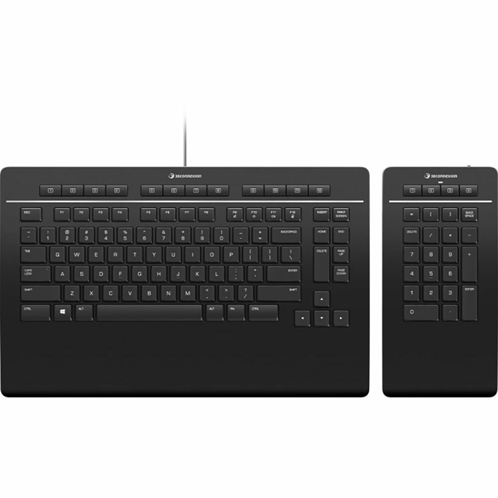 3DConnexion Клавиатура 3DConnexion 3DX-700092 Keyboard Pro with Numpad, US-International (QWERTY) {5} (341214) 3DX-700092
