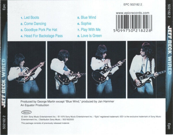 Компакт-Диски, Epic, JEFF BECK - WIRED (CD) Медиа - фото №3