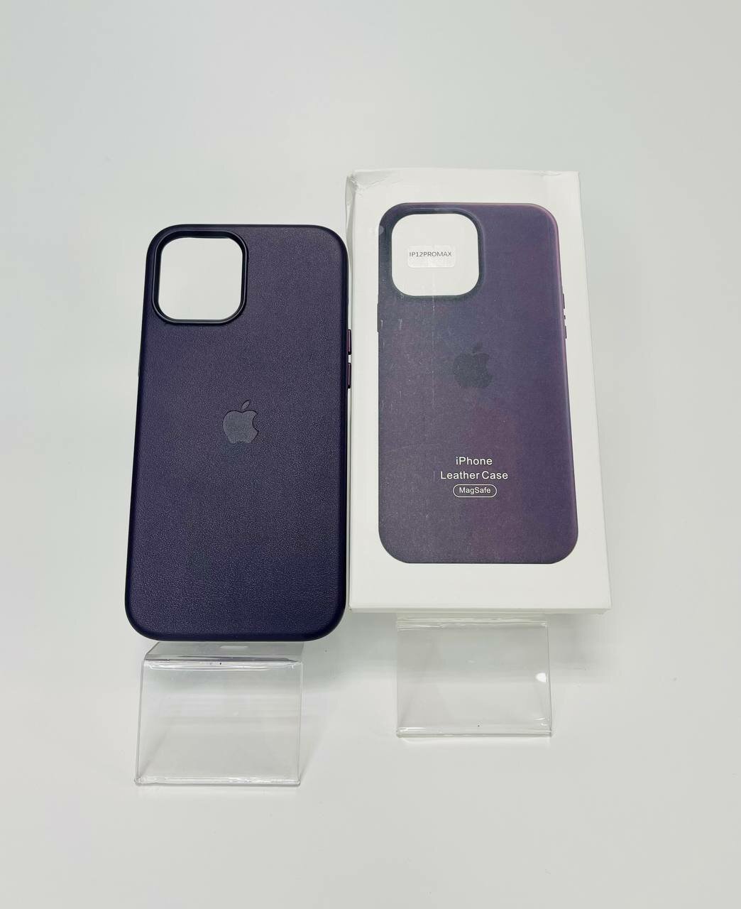 Кожаный чехол Leather Case для iPhone 12 Pro Max с MagSafe, Purple