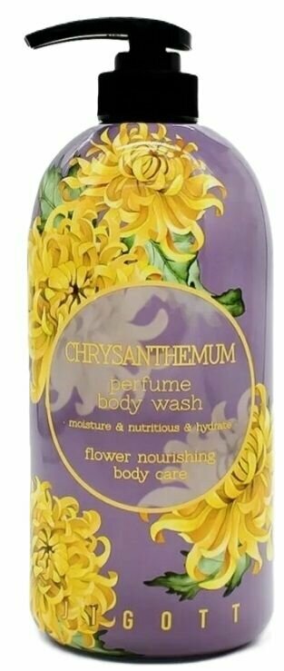Jigott Парфюмированный гель для душа с экстрактом хризантемы Chrysanthemum Perfume Body Wash, 750 мл