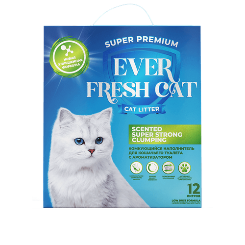 комкующийся наполнитель ever clean extra strong clumping scented 6 л Наполнитель Ever Fresh Cat комкующийся с ароматизатором Scented Super Strong Clumping 12 л