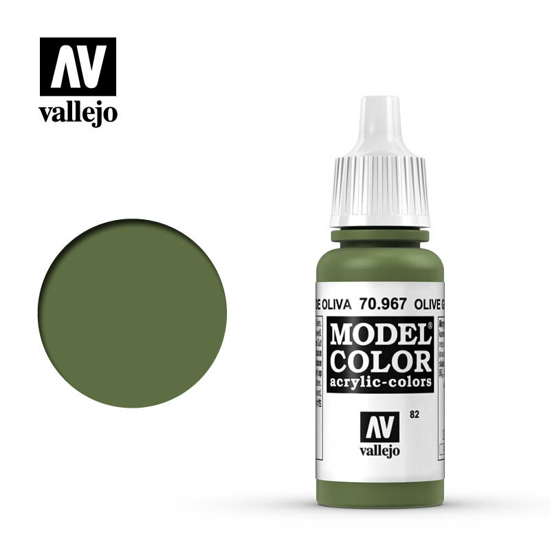 Краска Vallejo серии Model Color - Olive Green 70967 17 ml