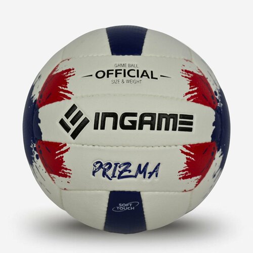Мяч волейбольный INGAME PRIZMA ING-224, бело-красно-синий мяч волейбольный ingame fluo черно бело оранжевый ivb 103