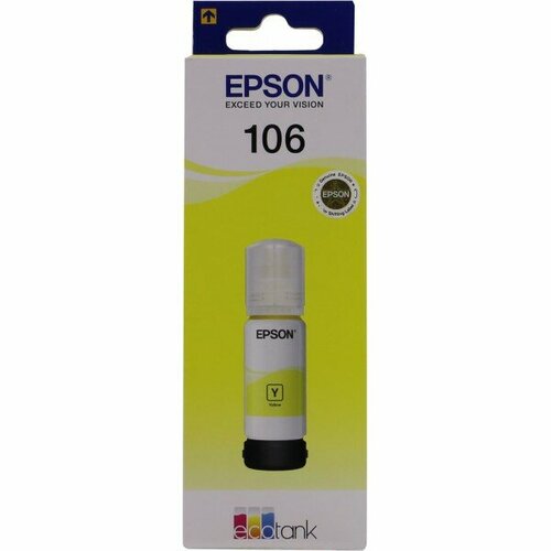 C13T00R440 Epson 106 Оригинальный желтый картридж для Epson L7160/7180 (5 000 страниц) t04d000 t04d0 resetter maintenance ink tank for epson l7160 l7180 et 7700 et 7750 l6171 6715 l6160 l6161 l6168 l6171 l7188 waste