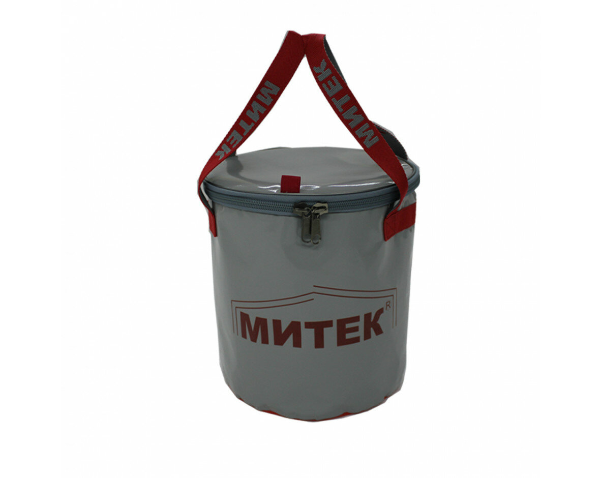 фото Ведро Митек с крышкой D 30см. H-30см. (серый)