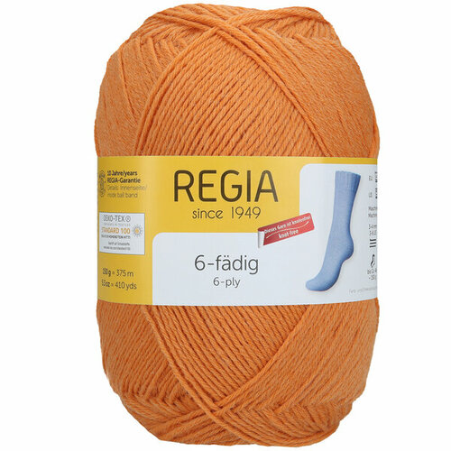 Носочная пряжа Regia 6-Ply 150 г (01054 Kürbis)