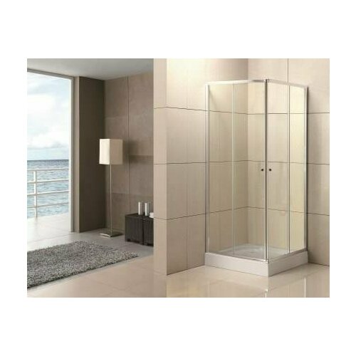 Душевой уголок BelBagno Uno AH2 100x80 см прозрачное стекло UNO-195-AH-2-100/80-C-Cr