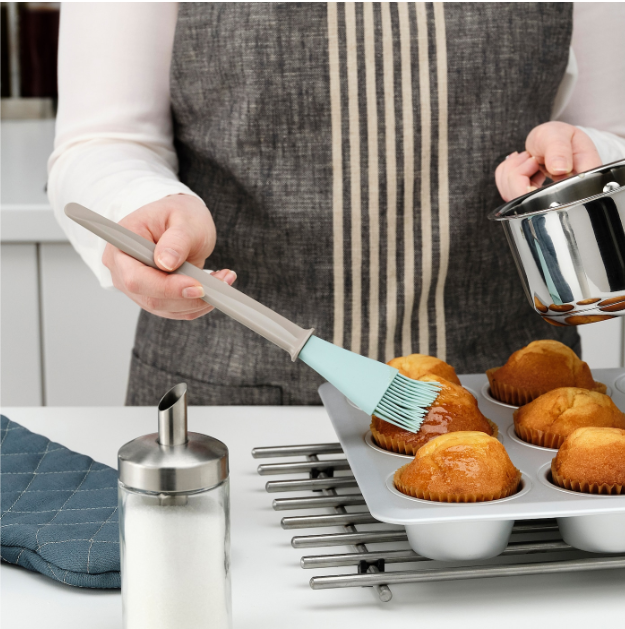 Кухонные Инструменты (Половники И Лопатки) Xiaomi Набор кухонных аксессуаров кисть и лопатка IKEA Bakglad, силикон, длина 26 см