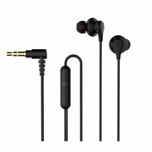 Наушники внутриканальные c микрофоном KNOB чёрные 334₽