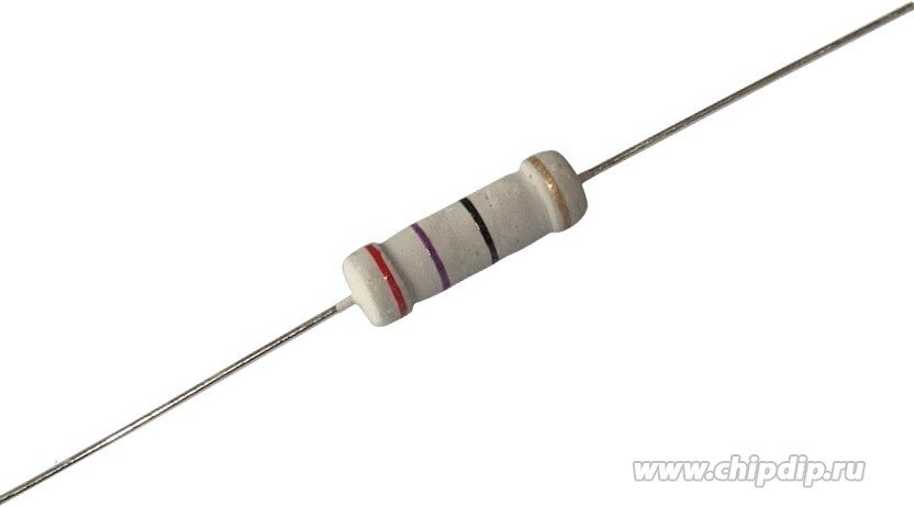 MO-100 (С2-23) 1 Вт, 10 Ом, 5%, Резистор металлооксидный
