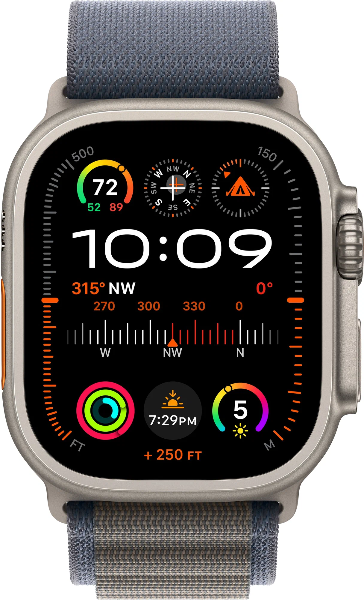 Смарт-часы Apple Watch Ultra 2 49 мм Titanium Case GPS + Cellular, Blue Alpine Loop, L — фото 1