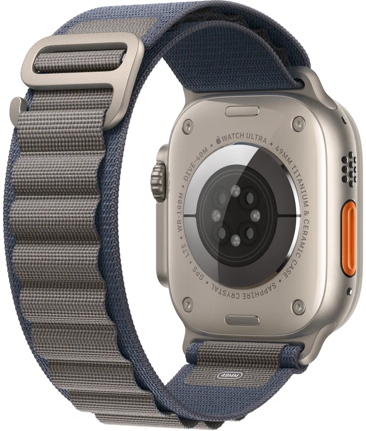Смарт-часы Apple Watch Ultra 2 49 мм Titanium Case GPS + Cellular, Blue Alpine Loop, L — фото 1