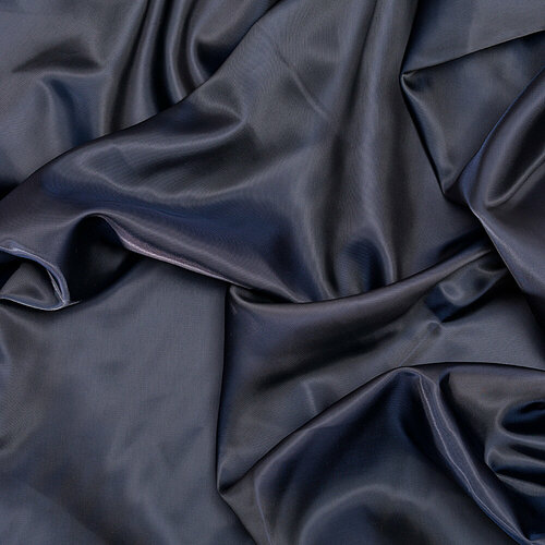 Ткань подкладочная цв. темно-синий без рисунка (2912)