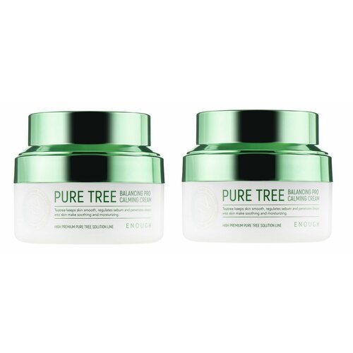ENOUGH Крем для лица с экстрактом листьев чайного дерева Pure Tree Balancing Pro Calming Cream, 50 мл - 2 штуки