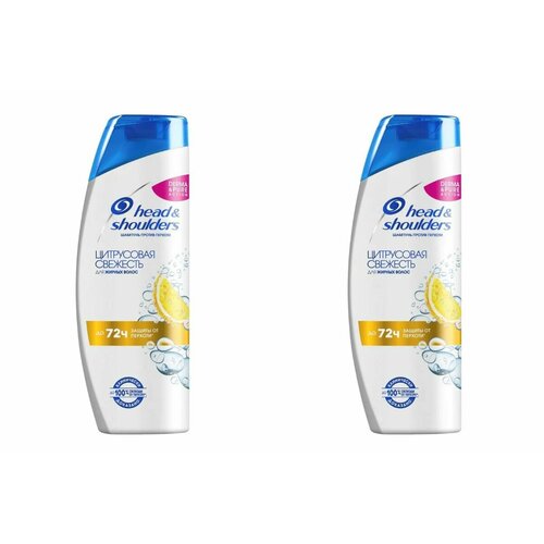 Head&Shoulders Шампунь для волос против перхоти, Цитрусовая свежесть, для жирных волос, 400мл, 2шт head shoulders knees and toes