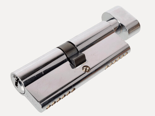 Изображение товара Цилиндровый механизм FUARO (200 ZM/80) 2000ZMKnob80(35+10+35) CP хром 5Key с вертушкой (40361)