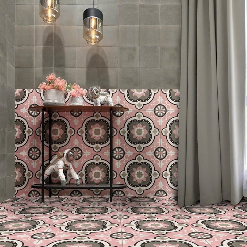 Керамогранит Mainzu Barcelona Rose 20x20 PT03414 орнамент морозостойкая