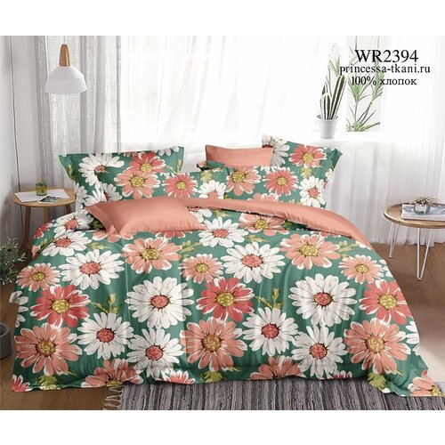 Постельное белье Поплин арт 1072 рис wr2394 р-р 2-х сп. простыня на резинке(160)