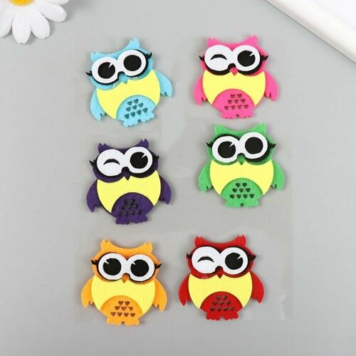 Наклейка фетр Совушки 21х123 см 540₽