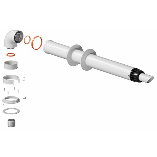 Комплект коаксиального дымохода 60/100 (универсальный) L1000 с антилед (длина 1220мм), KRATS (Кратс)