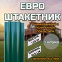 Штакетник металлический (штакет, евроштакет) 5 штук. Односторонний окрас, цвет RAL 3005 Вишневый, высота 1.8м, ширина планки 105мм)