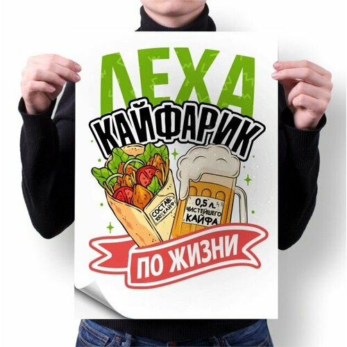 Плакат GOODbrelok А4 принт Алексей - 0008 280₽