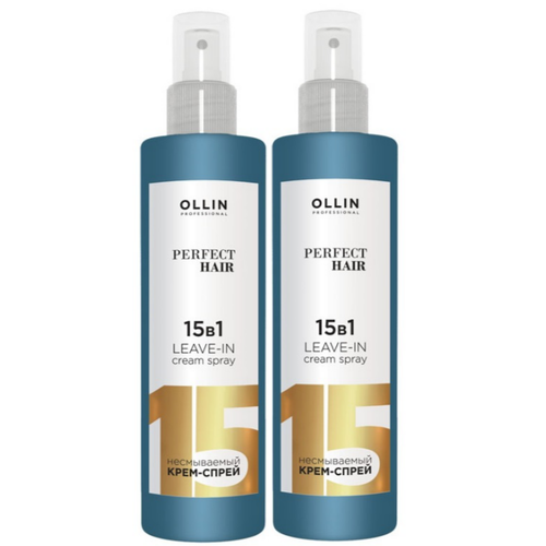 15 в 1 несмываемый крем спрей ollin professional perfect hair 250 мл Набор Крем-спрей несмываемый 15 в 1 Ollin Perfect Hair 2*250 мл